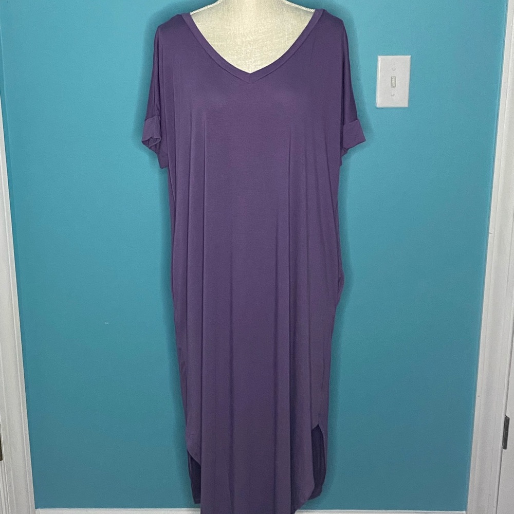 Purple maxi dress With pockets